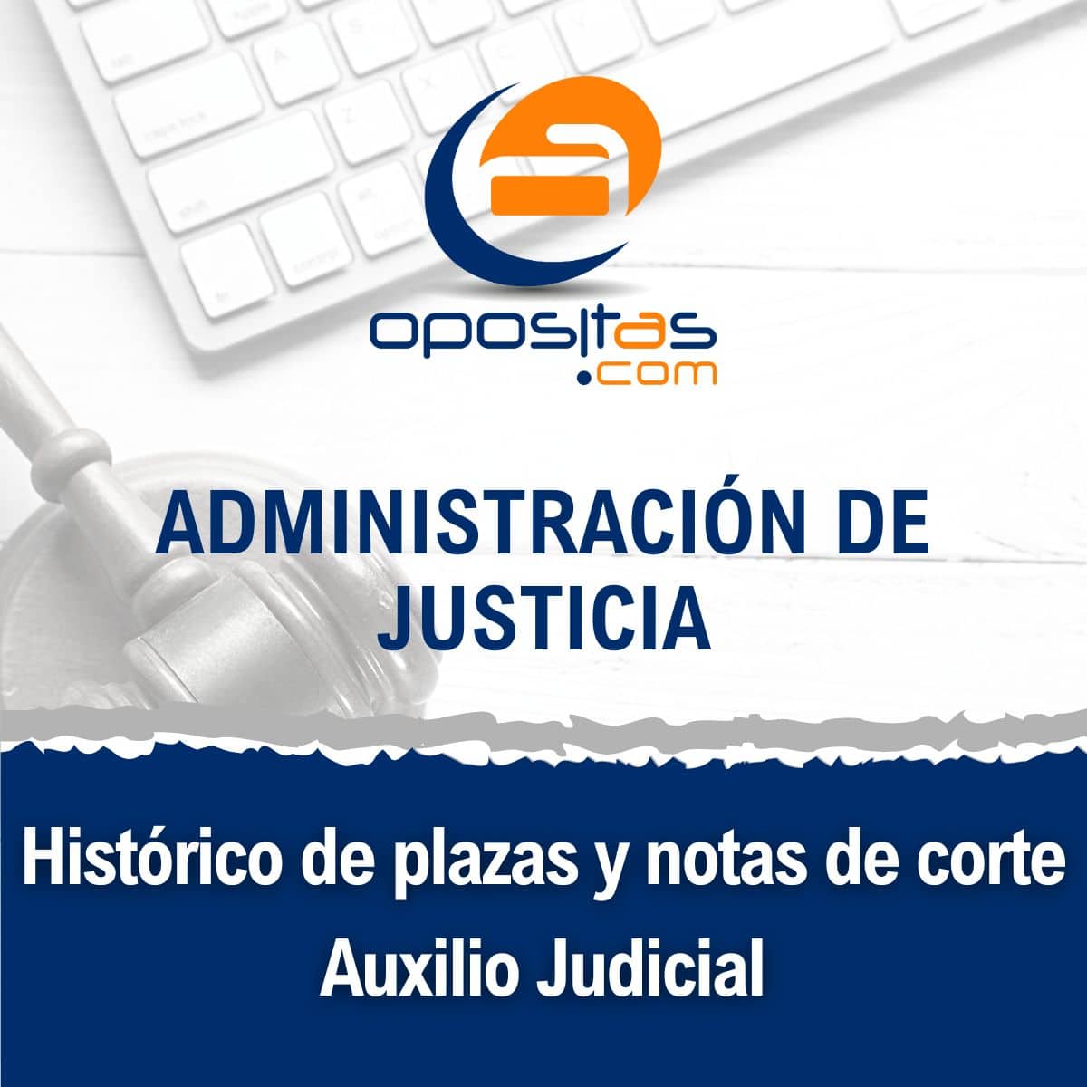 Histórico de plazas y notas de corte Auxilio Judicial