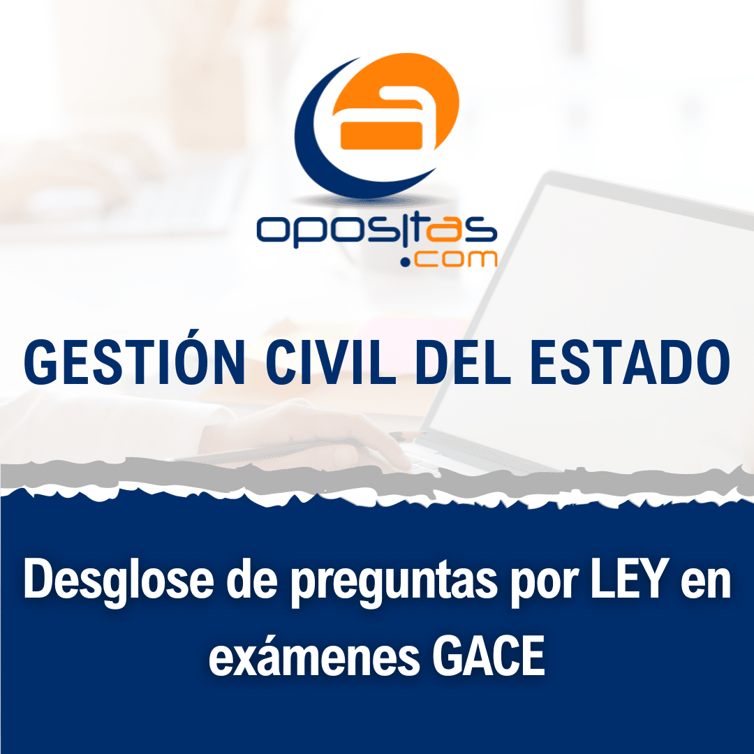 Distribución de preguntas por Ley en exámenes Gestión Civil del Estado