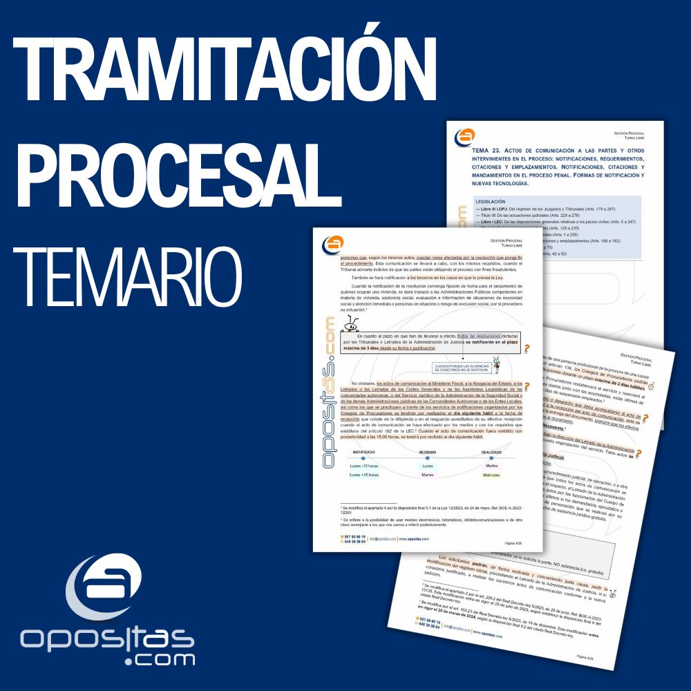Temario Tramitación Procesal Turno Libre